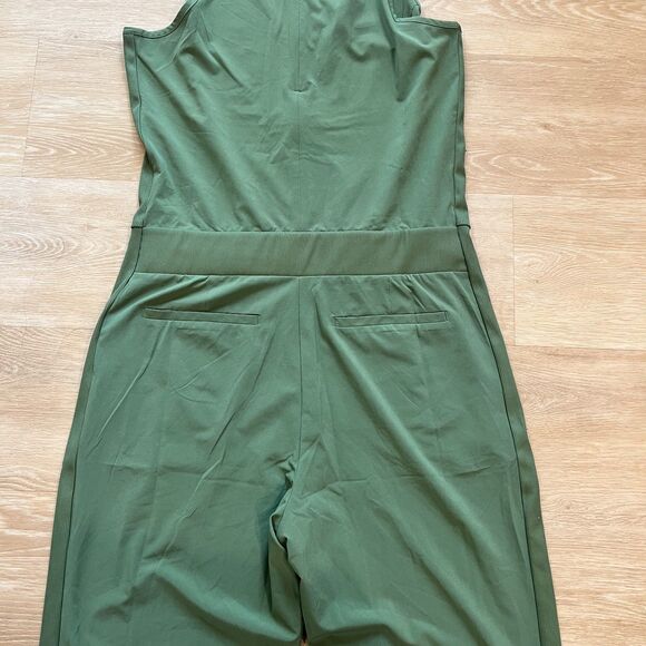 Athleta Brooklyn Jumpsuit Green-Size 6 - Picture 6 of 10